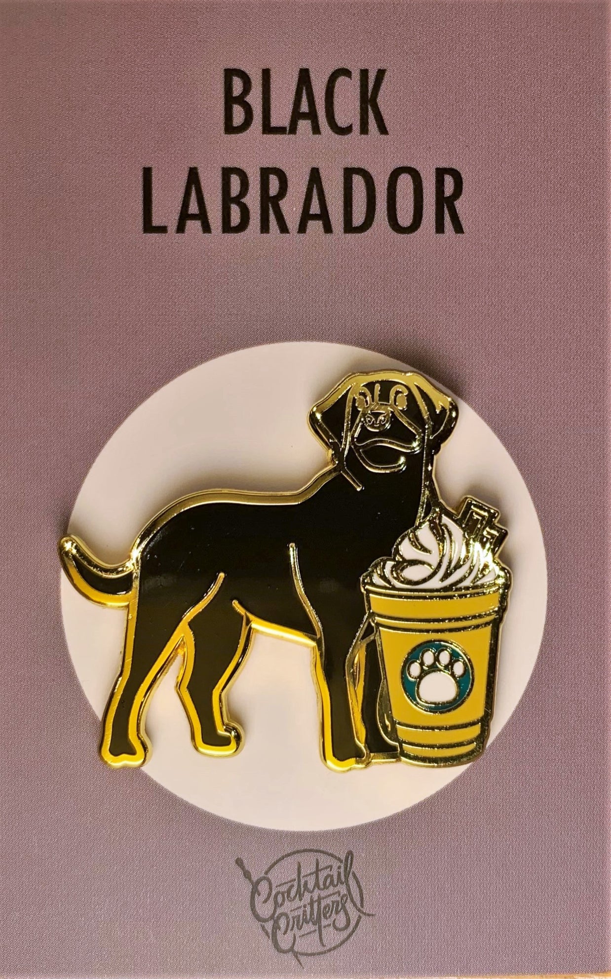 Dogs with Drinks Enamel Pins