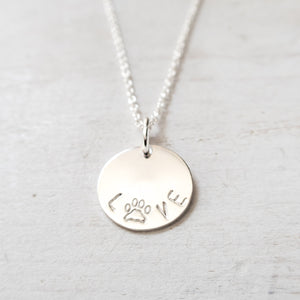 Silver Love Necklace by Simple Studios
