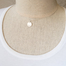 Silver Dog Paw Love Necklace