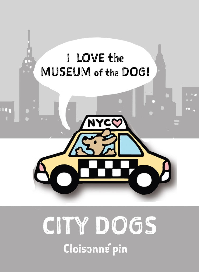 NYC Taxi Dog Enamel Pins
