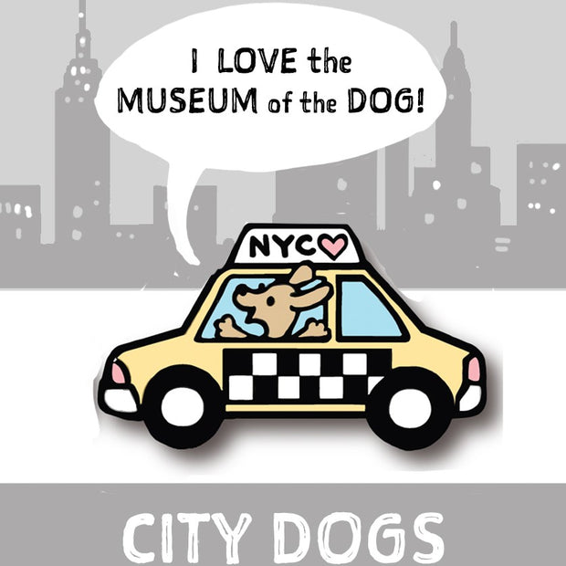 NYC Taxi Dog Enamel Pins