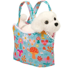 Load image into Gallery viewer, Bichon Frise Stuffed Animal in Purse
