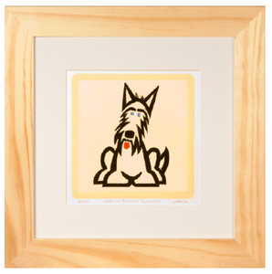 Dog Woodblock Print - Multiple Breeds Available