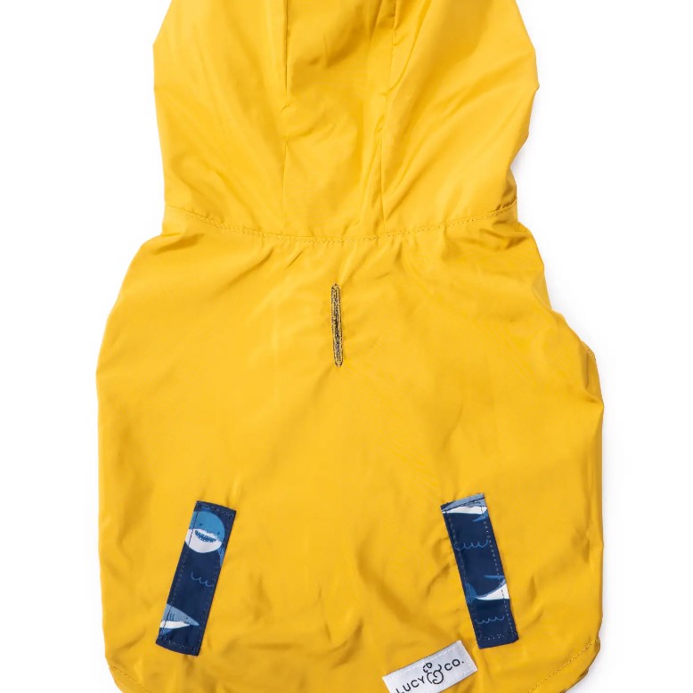 Shark Print Reversible Raincoat for Dogs