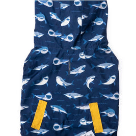 Shark Print Reversible Raincoat for Dogs