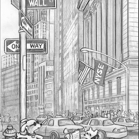 Dogs on Wall Street Print