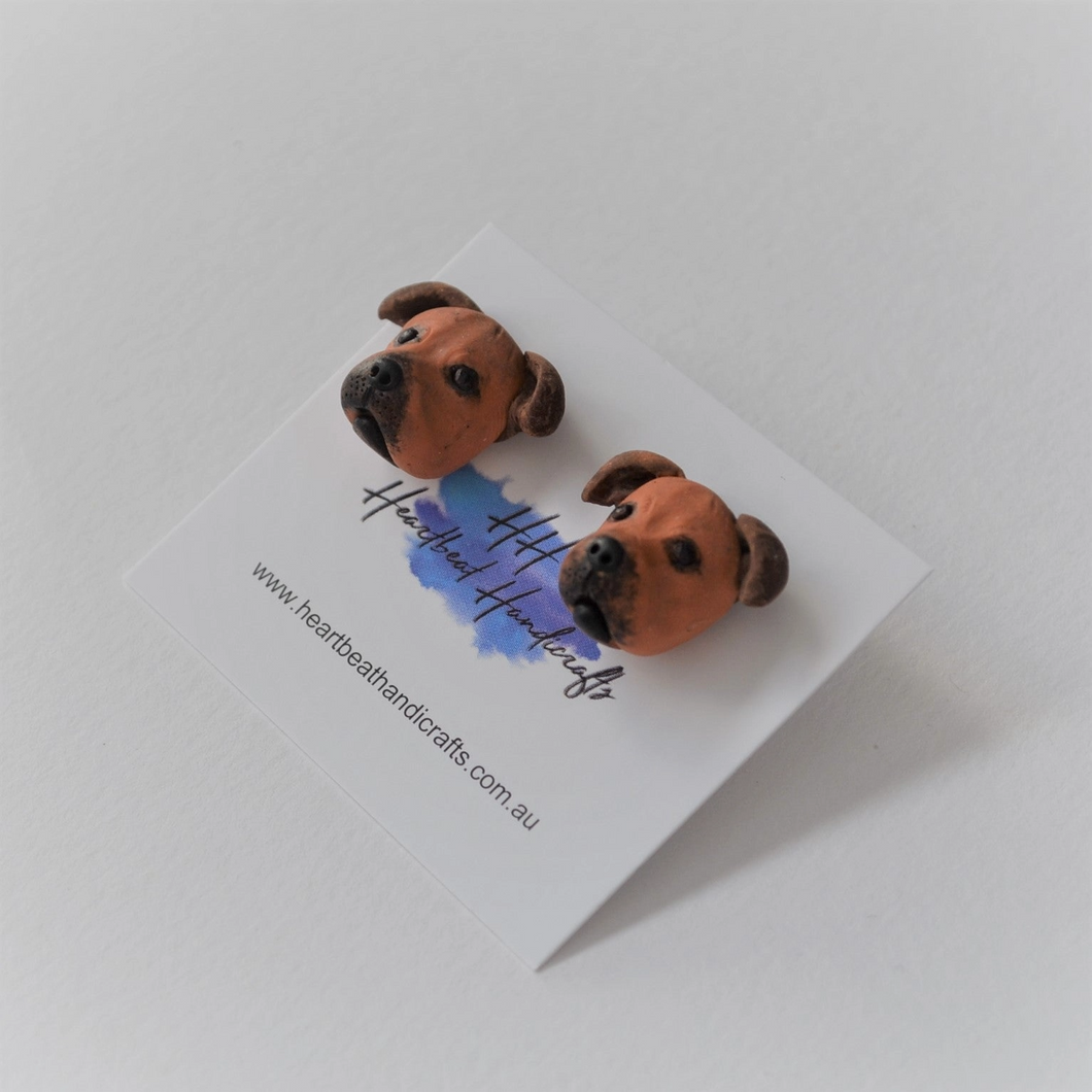Handmade Polymer Clay Dog Stud Earrings - Multiple Breeds Available!