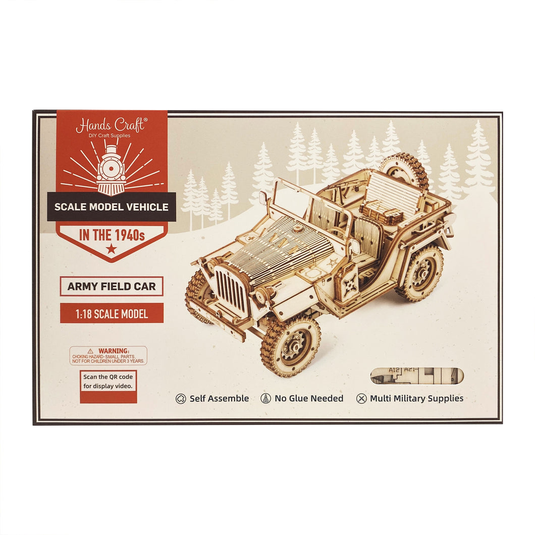 Army Wooden Jeep Puzzle