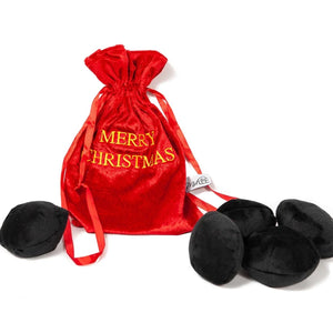 Bag of Coal Plush Christmas Dog Toy
