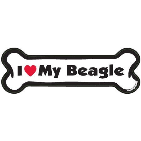 I <3 My Breed Dog Bone Magnet - Over 85 Breeds Available!