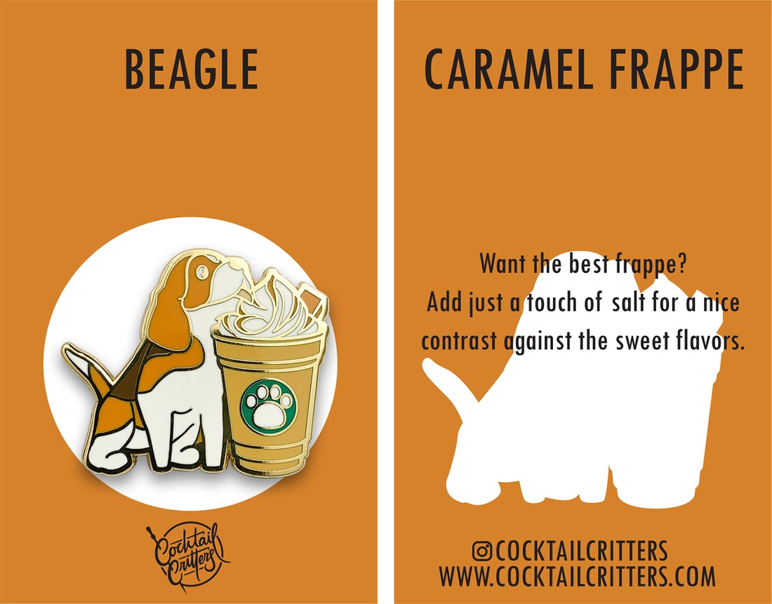Dogs with Drinks Enamel Pins