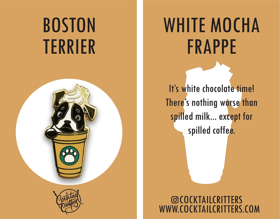 Dogs with Drinks Enamel Pins