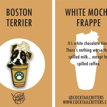 Dogs with Drinks Enamel Pins