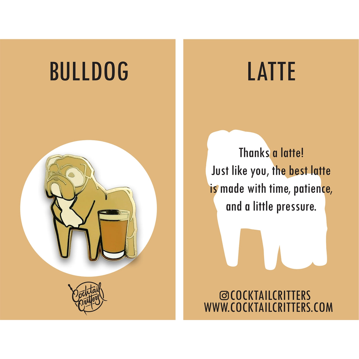 Dogs with Drinks Enamel Pins