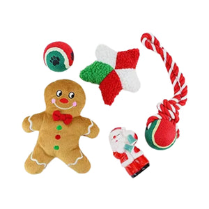 Toy Filled Christmas Stocking Dog Gift Set