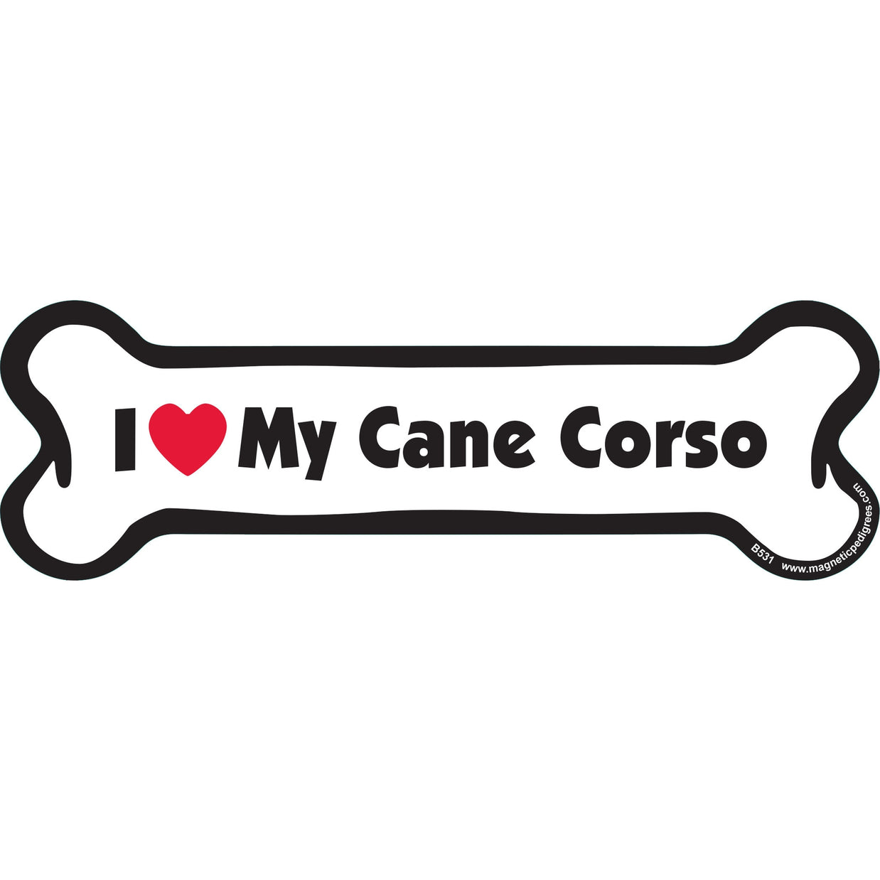 I <3 My Breed Dog Bone Magnet - Over 85 Breeds Available!