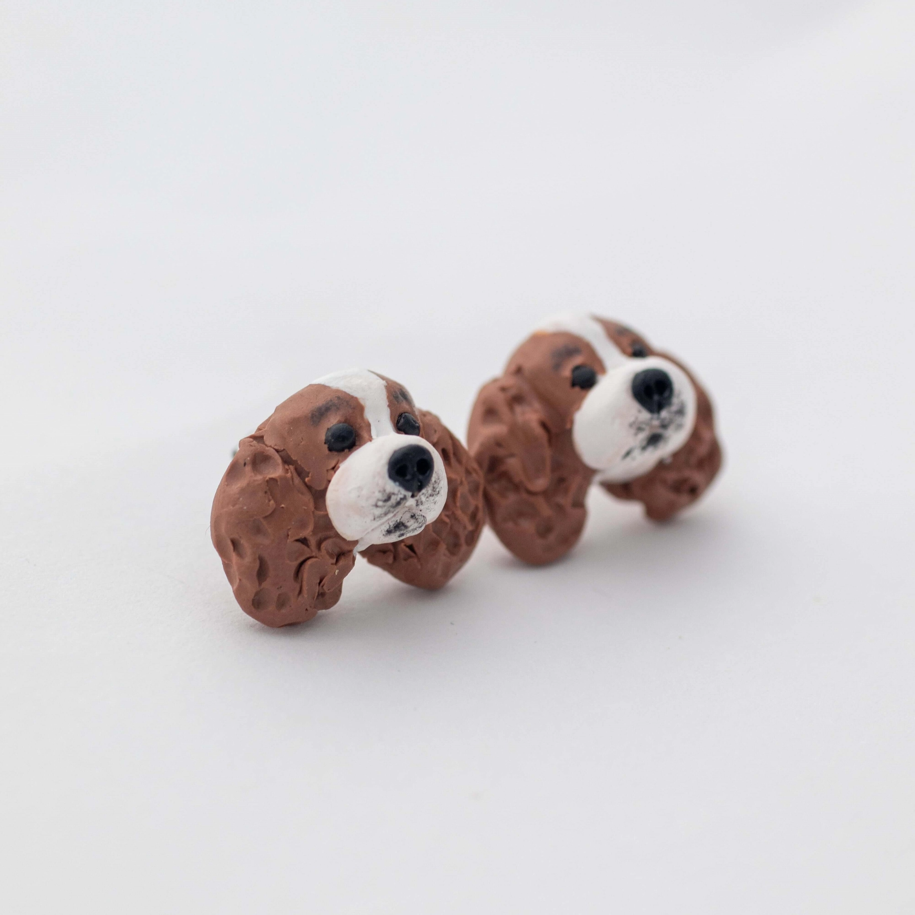 Handmade Polymer Clay Dog Stud Earrings - Multiple Breeds Available!