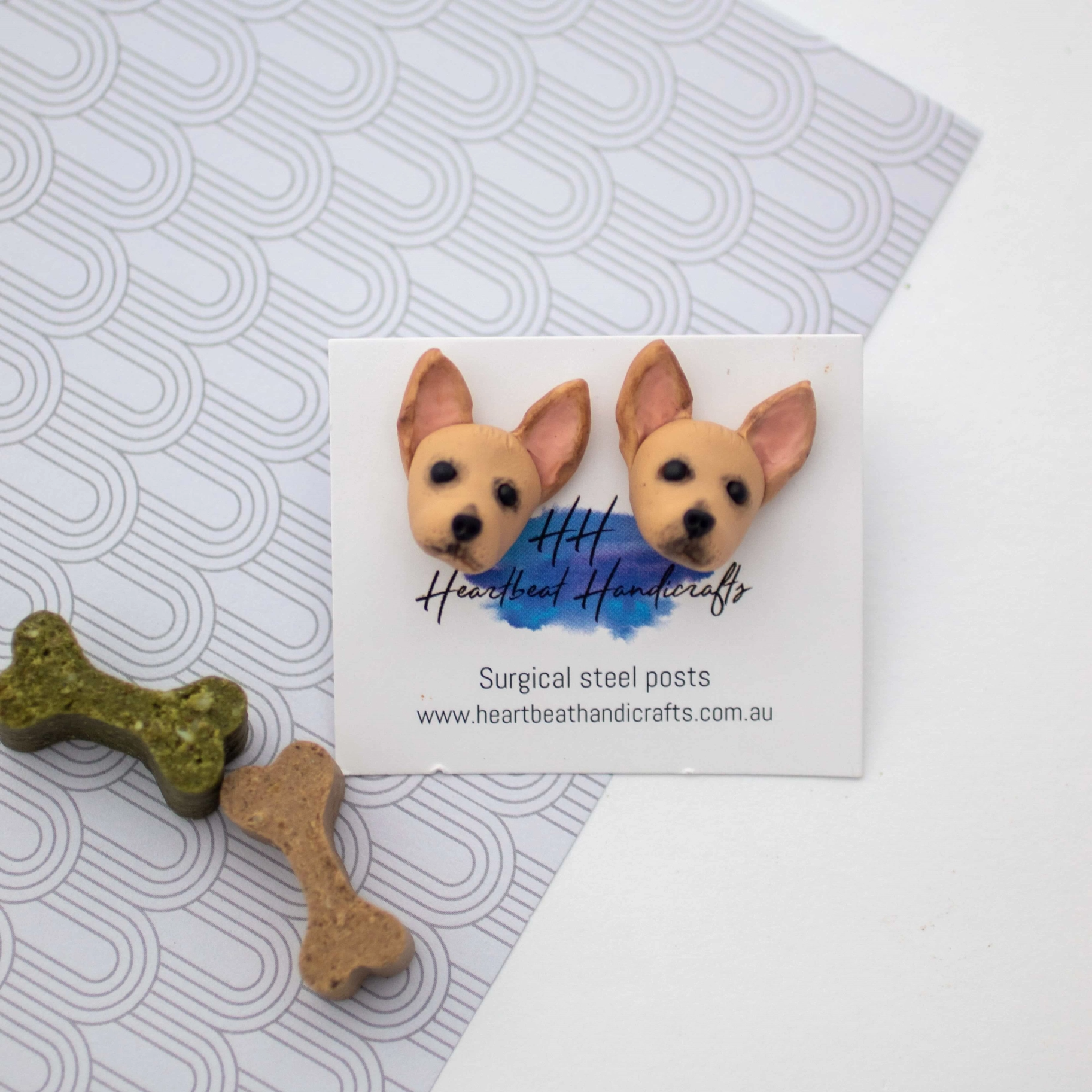 Handmade Polymer Clay Dog Stud Earrings - Multiple Breeds Available!