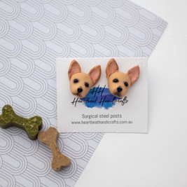 Handmade Polymer Clay Dog Stud Earrings - Multiple Breeds Available!