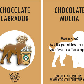 Dogs with Drinks Enamel Pins