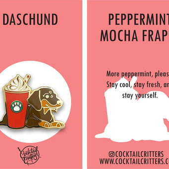 Dogs with Drinks Enamel Pins