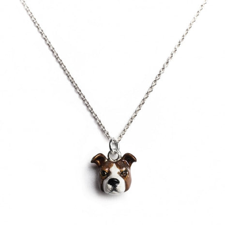Enamel Dog Head Pendant