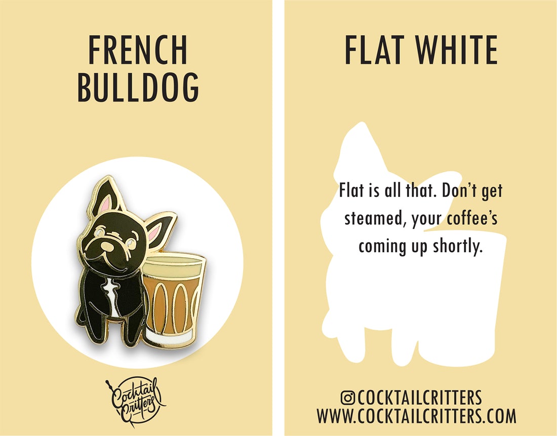 Dogs with Drinks Enamel Pins