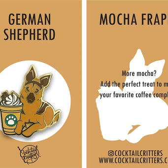 Dogs with Drinks Enamel Pins