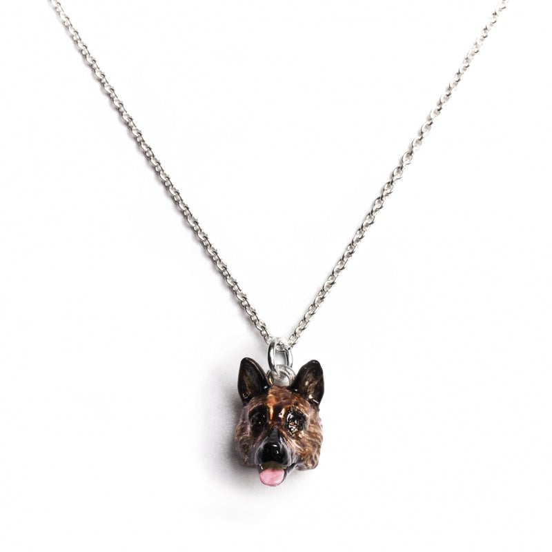 Enamel Dog Head Pendant
