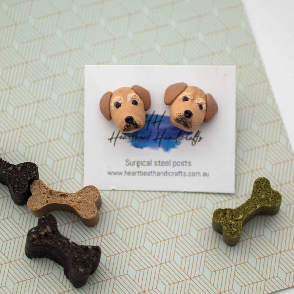 Handmade Polymer Clay Dog Stud Earrings - Multiple Breeds Available!