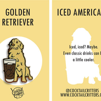 Dogs with Drinks Enamel Pins