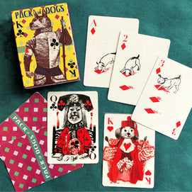 Pack of Dogs Playing Cards with art by John Littleboy