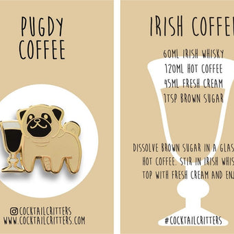 Dogs with Drinks Enamel Pins