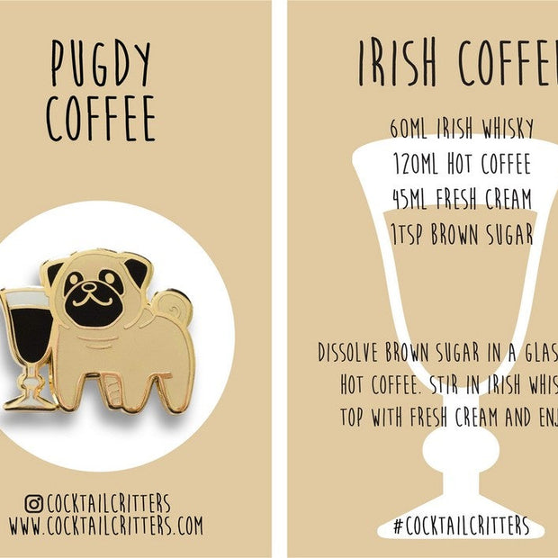 Dogs with Drinks Enamel Pins