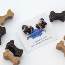Handmade Polymer Clay Dog Stud Earrings - Multiple Breeds Available!