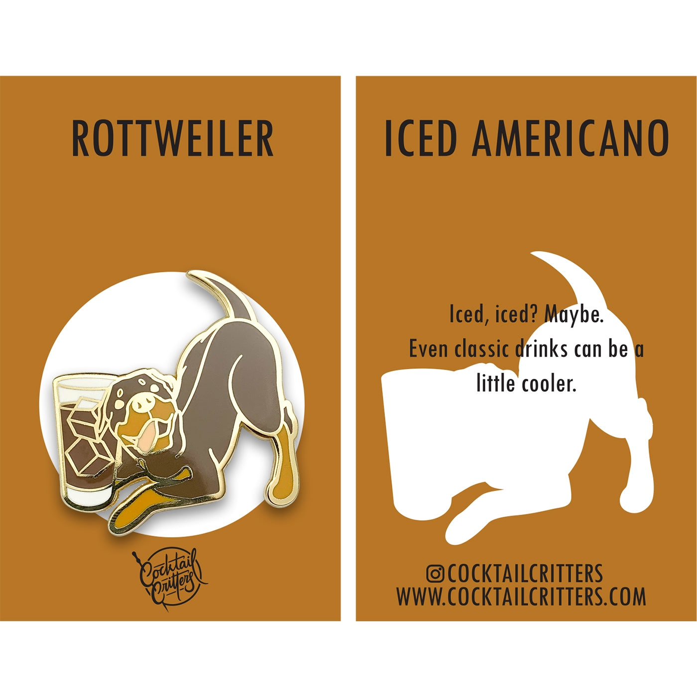 Dogs with Drinks Enamel Pins