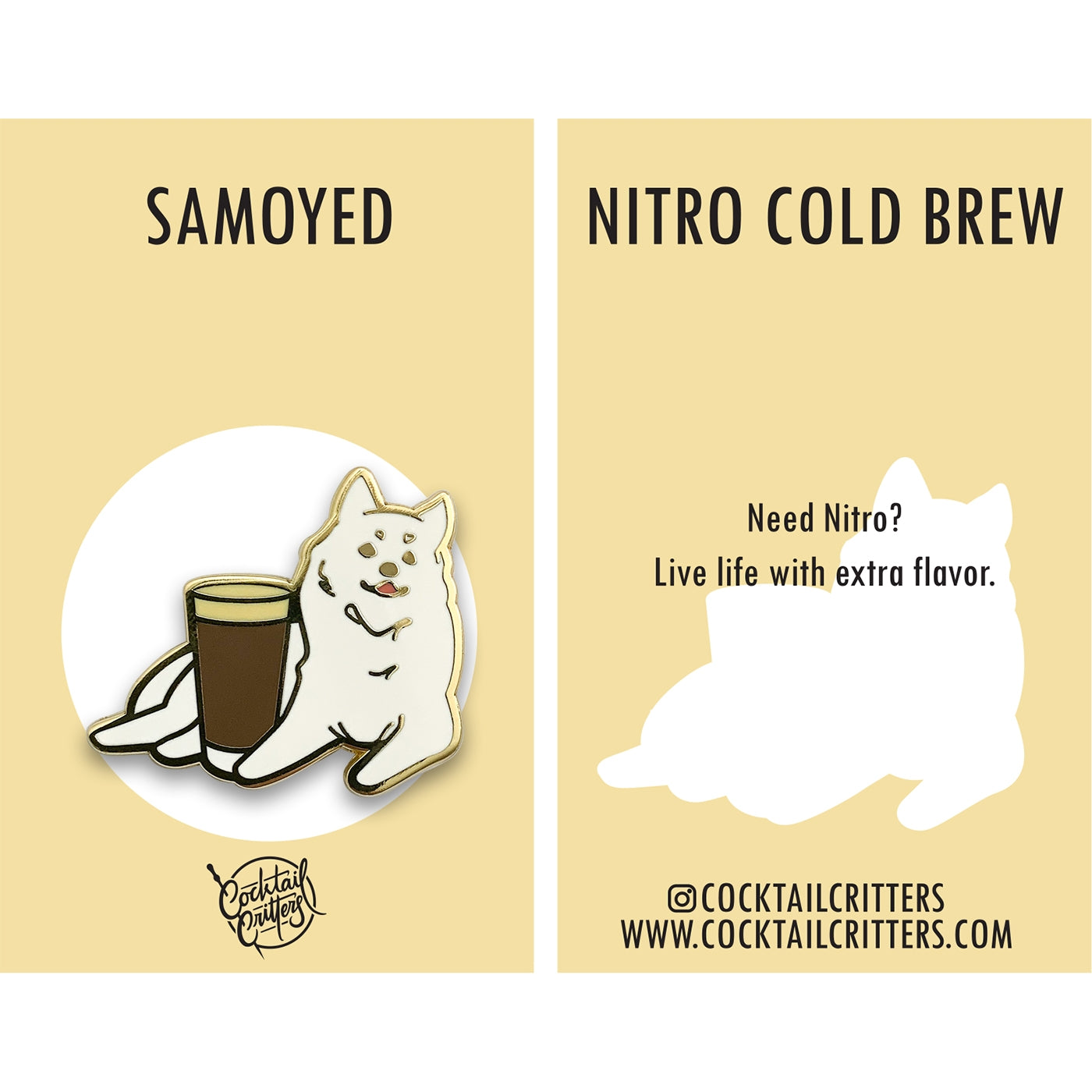 Dogs with Drinks Enamel Pins