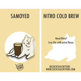 Dogs with Drinks Enamel Pins