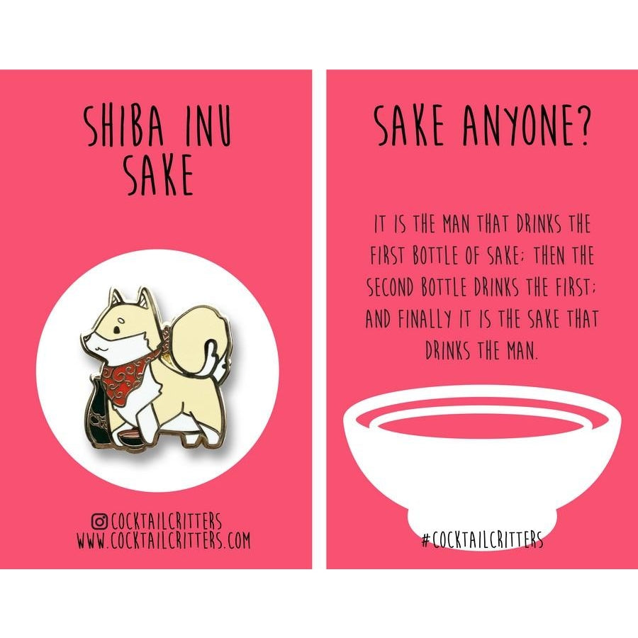 Dogs with Drinks Enamel Pins