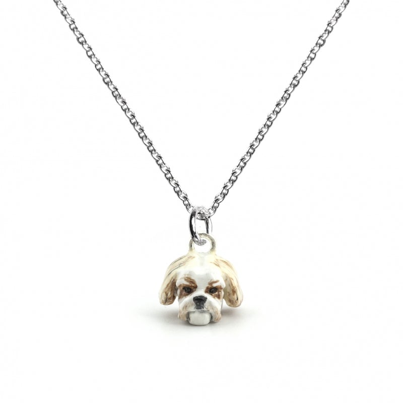 Enamel Dog Head Pendant