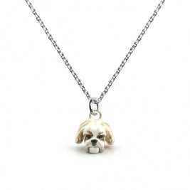 Enamel Dog Head Pendant