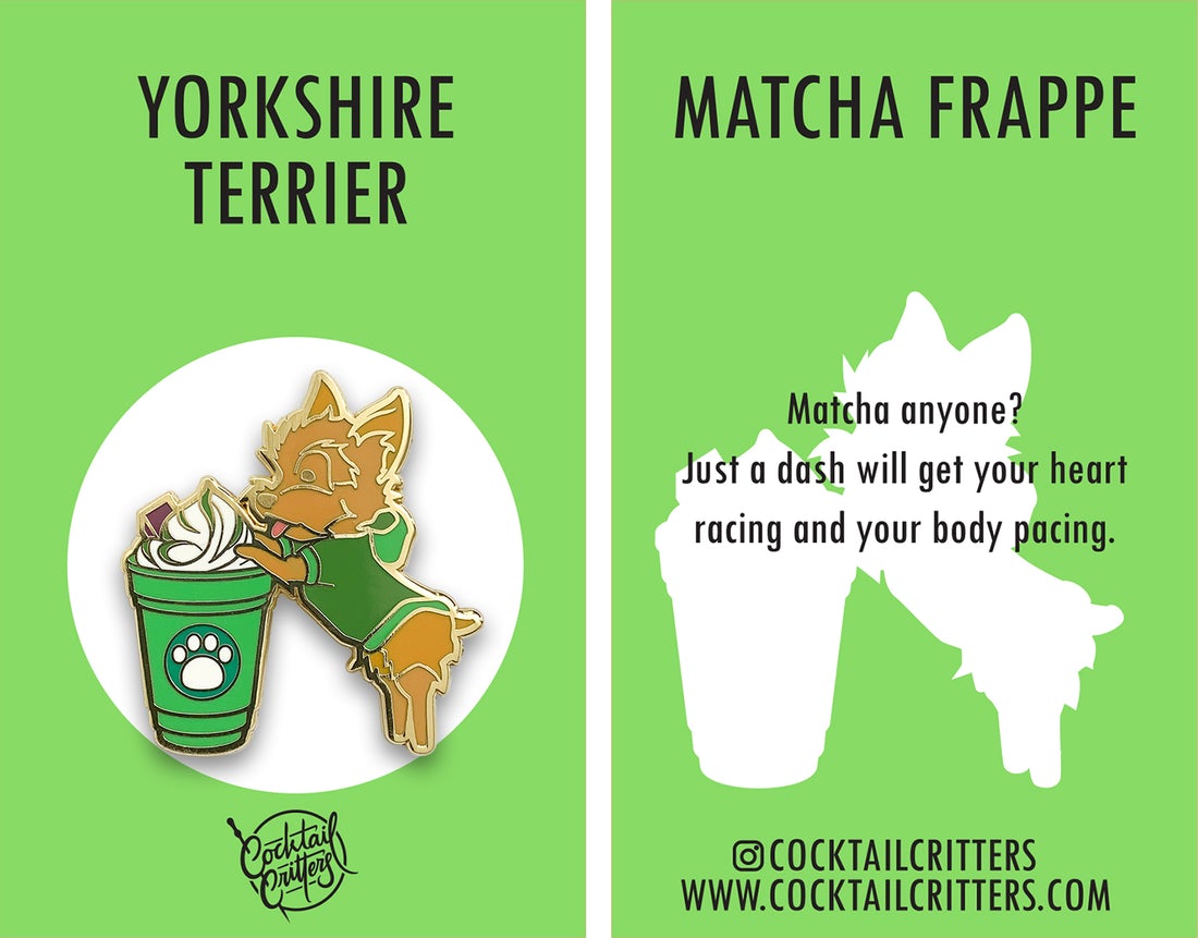 Dogs with Drinks Enamel Pins
