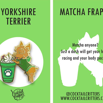 Dogs with Drinks Enamel Pins